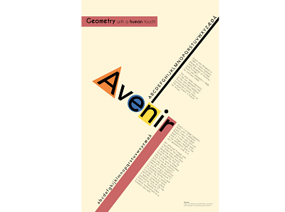 Avenir Poster 1920s avenir bauhaus color geometric geometry poster typographic poster typography
