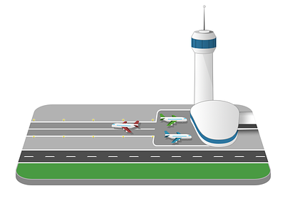 Airport airport building illustration photoshop planes