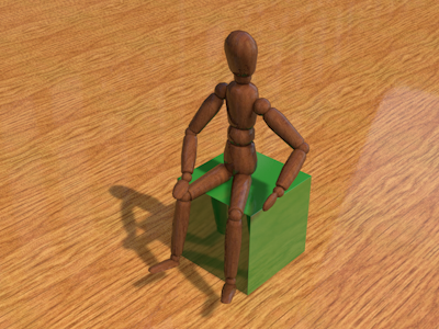 Figure Sitting on a Cube 3d cinema 4d figure first time