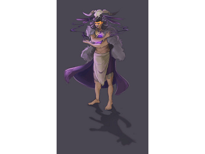 Shaman character characterdesign design illustration shaman wolf