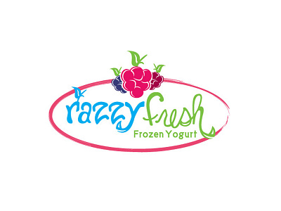 Razzy Fresh berries branding design frozen frozen yogurt logo ocreations pittsburgh razzy fresh yogurt
