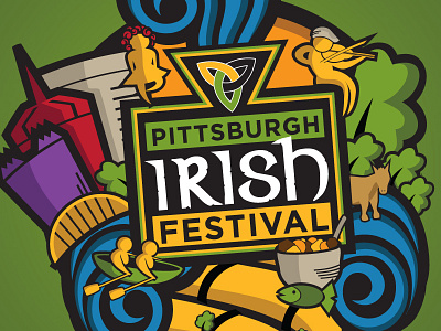 Pittsburgh Irish Festival festival graphics illustration irish logo ocreations pittsburgh
