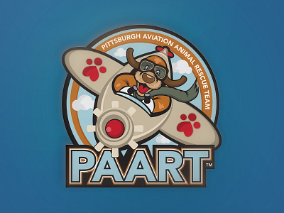 PAART airplane branding charity dog illustrated logo non profit ocreations pittsburgh puppy