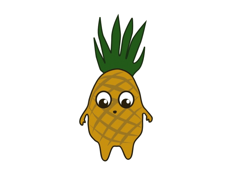 a pineapple animation design illustration vector