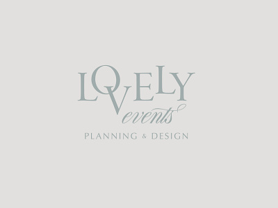 Lovely Events Logo Mark branding typogaphy