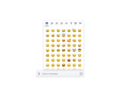 Javascript emoji picker app chat design emoji emojis html javascript messaging minimal ui ux web webdesign