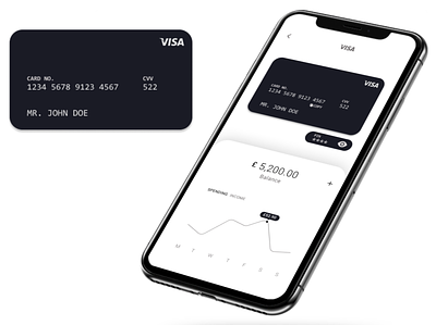 Concept banking app app bank banking budgeting css debit card design figma finance iphone javascript ui ux visa visual design