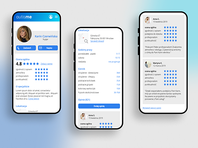 Autisme - app that helps people with ASD syndrome appdesign design designs inspiration mobile mobile app mobile design mobile ui project ui ui trends uidesign uiinspiration ux