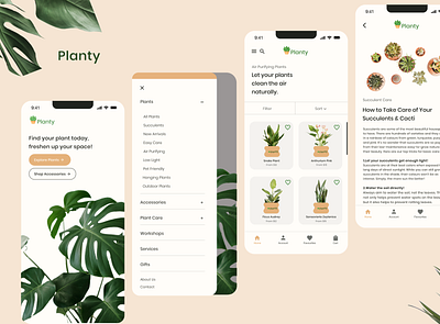 Plant App app design mobile ui ux