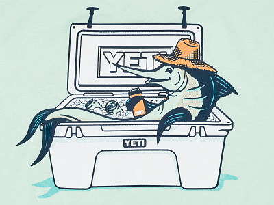 YETI BillFish Tees character cold cooler ice marlin vector yeti