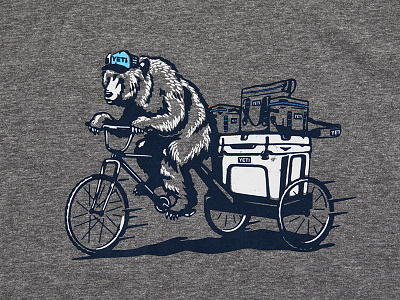 YETI ACL T-shirt Pedicab Bear bear cooler pedicab t shirt yeti