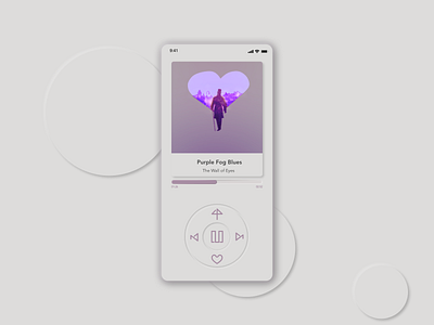 Music app adobe xd app design minimalist neumorphic