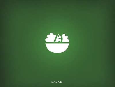 Salad design logo vector