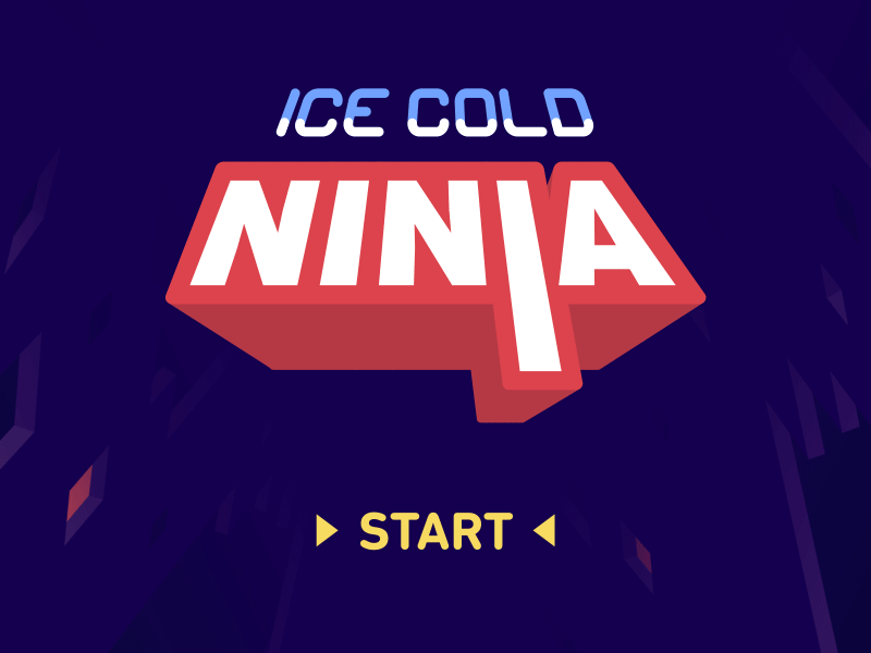 Ice cold ninja intro 3d character flat glow hero intro logo menu motion ninja ninja star sword