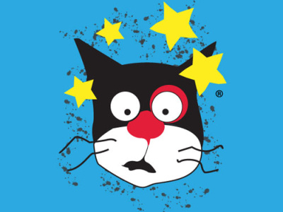 Gato estrellado design illustration vector