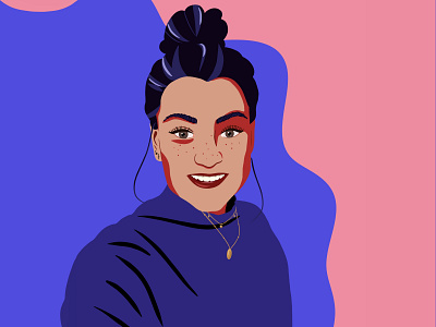 Hey Dribbble! debutshot illustration portrait procreate selfie