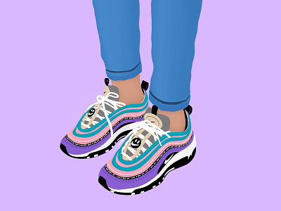 Have A Nike Day colorful drawing illustration nike nike air max procreate sneakers