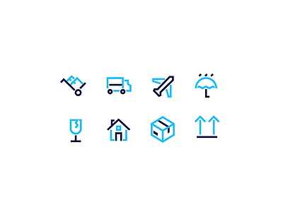 Moving Icons home icon line moving travel