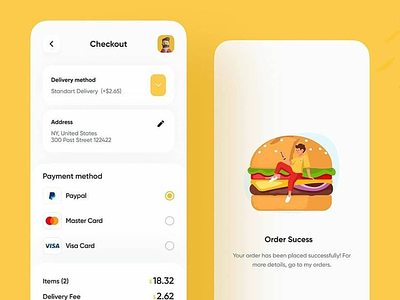 Delivery and payment method app art clean design flat graphic design illustrator ui ux vector