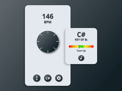 Euphonic - Metronome and Tuner App app design metronome modern music ui