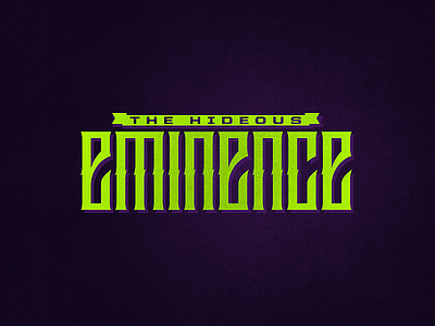 T.H.E. dark darkness eminence hideous logo nwo type typography