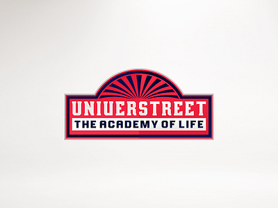 Universtreet. badge college hiphop life logo music rap