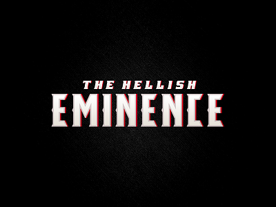 T.H.E. dark devil eminence evil hell typeface wordmark