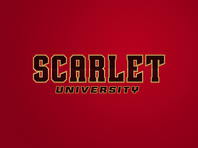 SU. athletic logotype scarlet sport type university wordmark