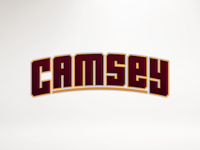Camsey. bordo camsey gold lettermark logotype wordmark