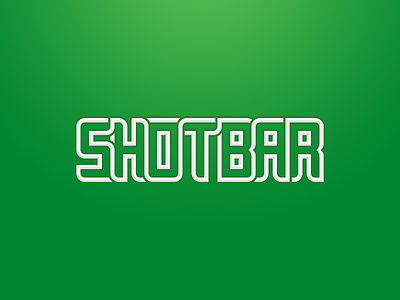 ShotBar. alcohol bar freedom logotype. party shot shotbar type