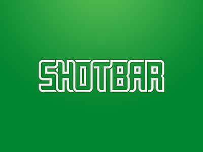 ShotBar. alcohol bar freedom logotype. party shot shotbar type