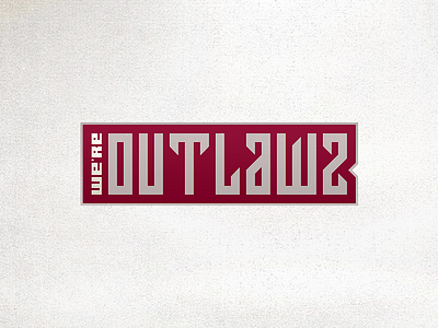 Outlawz. bordo crime logotype outlawz silver wordmark