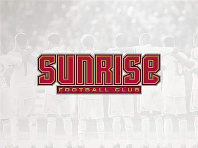 SFC. football logotype. sfc soccer sunrisefc type wordmark