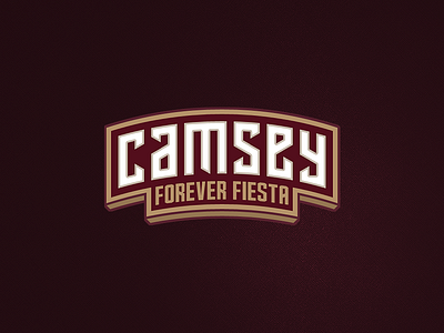 Camsey. badge bordo camsey gold logo logotype patch