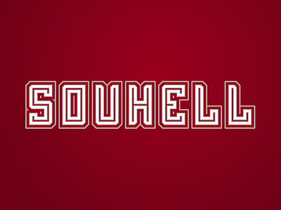 SouHell: wordmark logo, devil football hell logo soccer souhell south southern sports wordmark