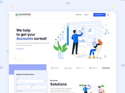 Accounting Firm Website & UI/UX Design accounting illustration minimal ui ui ux ui design uidesign uiux uxdesign webdesign website