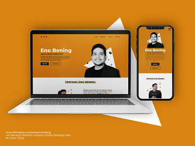 Eno Bening's Website Company Profile Redesign Idea