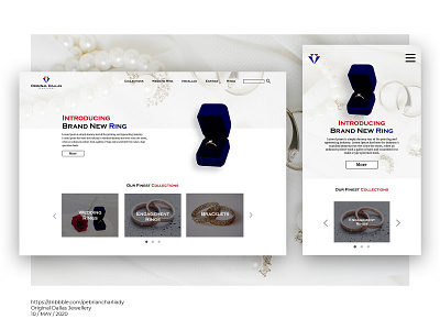 Jewelry / Jewellery e-Commerce Web Design ecommerce jewellery jewelry job jobs ui ui design uidesign web design website website design