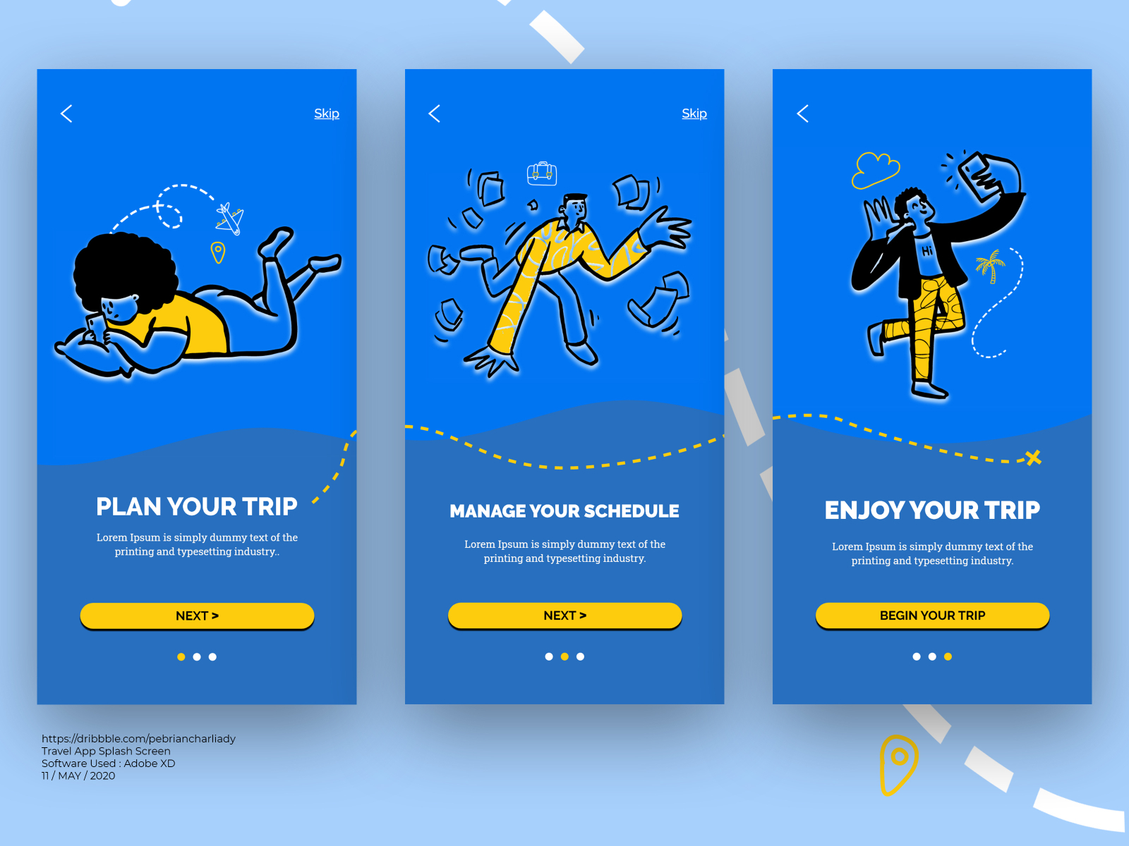 Travel App Splash Screen Design by Pebrian Charliady on Dribbble