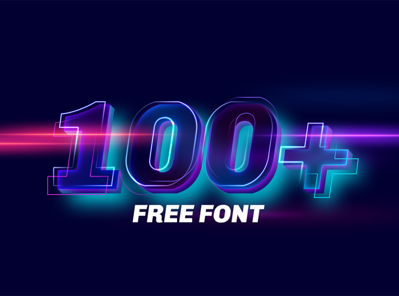 100 fonts