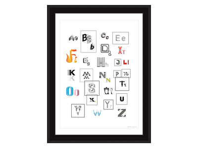 Framed Alphabets alphabet design alphabets digital design freelance designer icons letter design lettering poster design