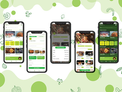 Sai Green Food Delivery App adobe indesign adobe xd illustrator ui ux uidesign