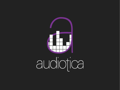 Audiotica Logo audio brand branding flat identity ligature logo mark