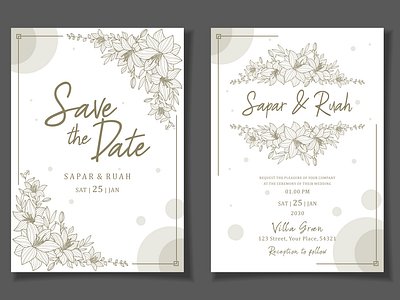 Luxury wedding invitation