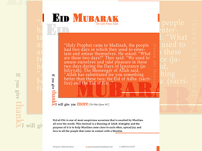 Eid Mubarak wish to client. banner banner ad banner ads banner design banners card eid eid mubarak email design email marketing email template flyer design flyer template happy muslim orange photoshop wish wish card wishes