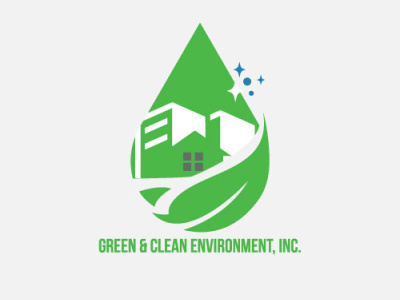 GREEN AND CLEANING COMPANY LOGO brand identity business logo ceo cleaning company cleaning logo cleaning service logo design ui