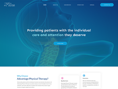 Advanced Physical Therapy website design ui web website