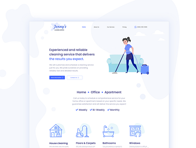 Jenny's Cleaning Service Website ui web website website design