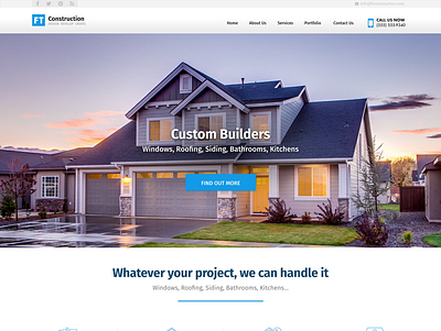 FT Construction website app ui branding web design website website design