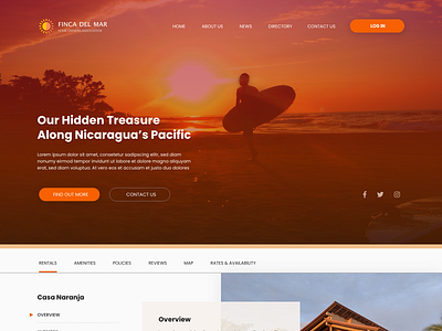 Fince Del Mar Landing page